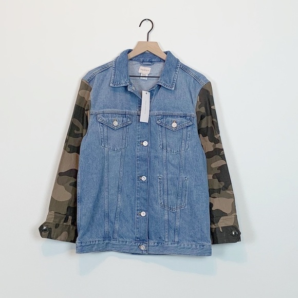 NWT French Connection Tyra Western Camo Jean Jacke - Picture 5 of 8